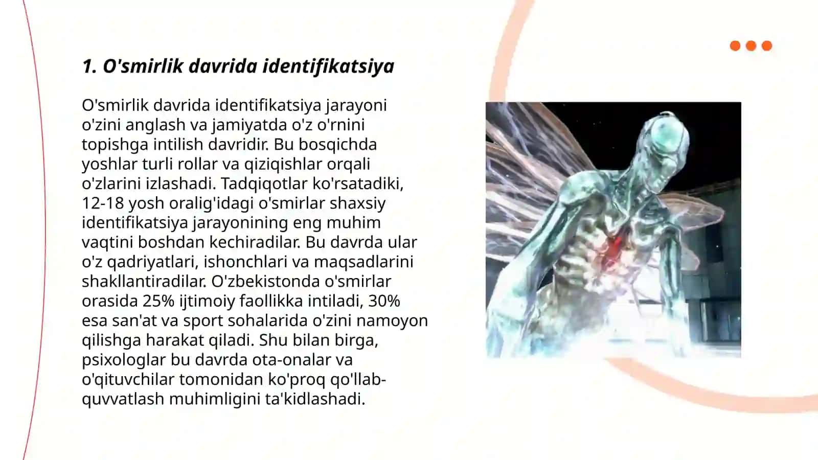 O'smirlik davrida identifikatsiya 3