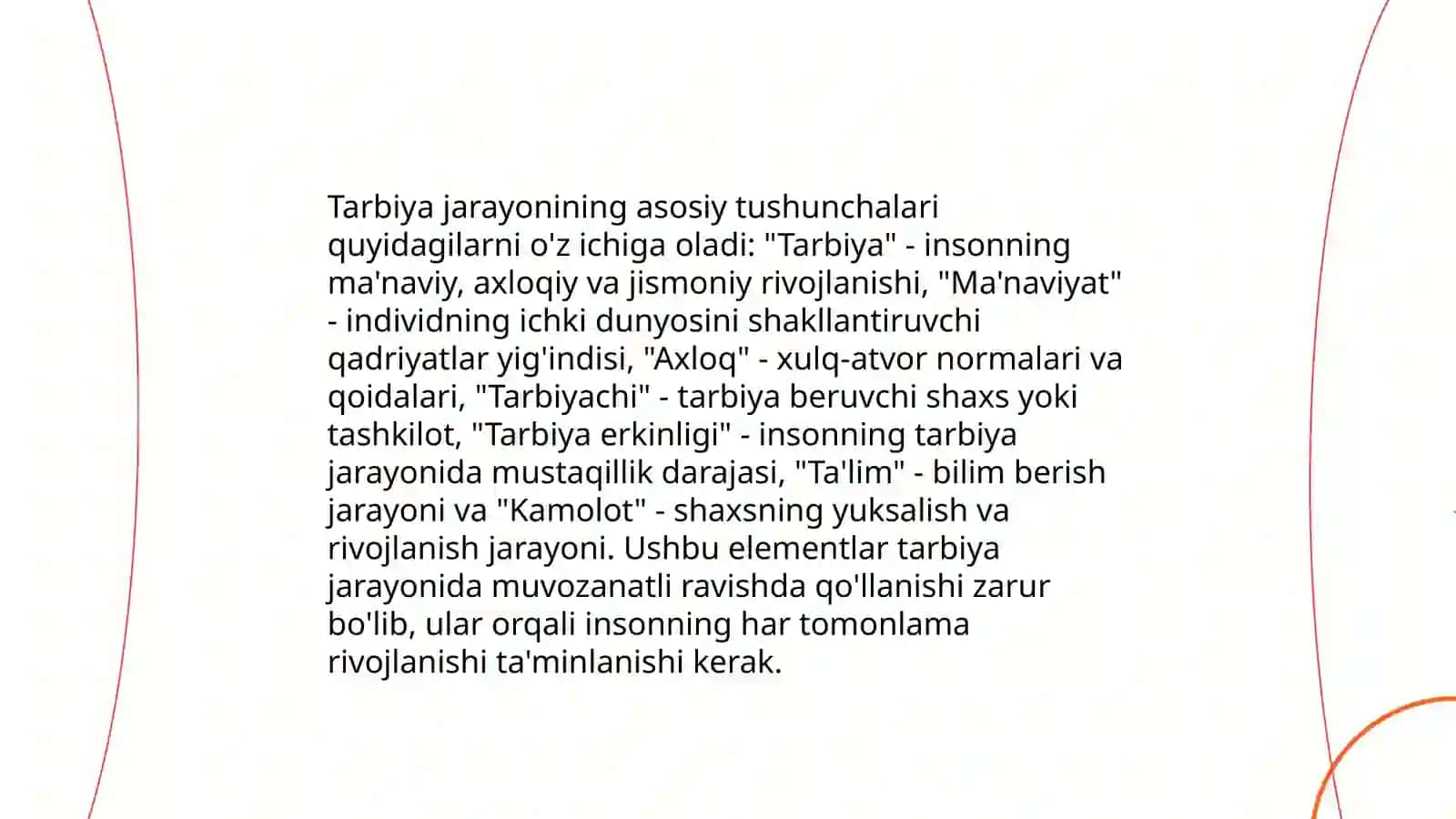 Tarbiya jarayonining mohiyati va mazmuni 3