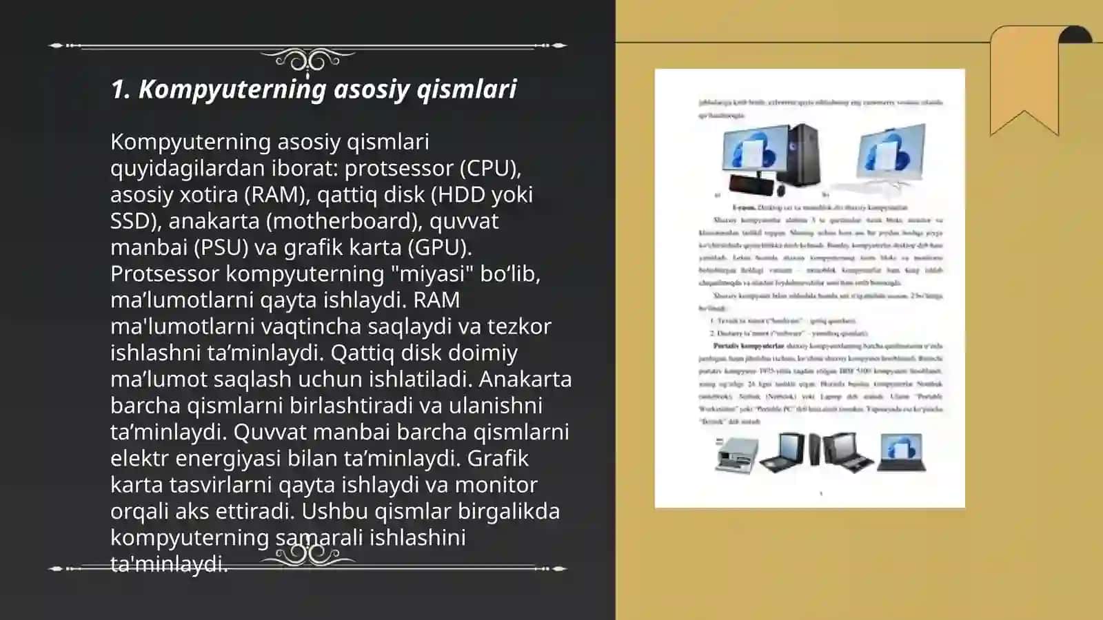 Kompyuterning asosiy qismlari 3