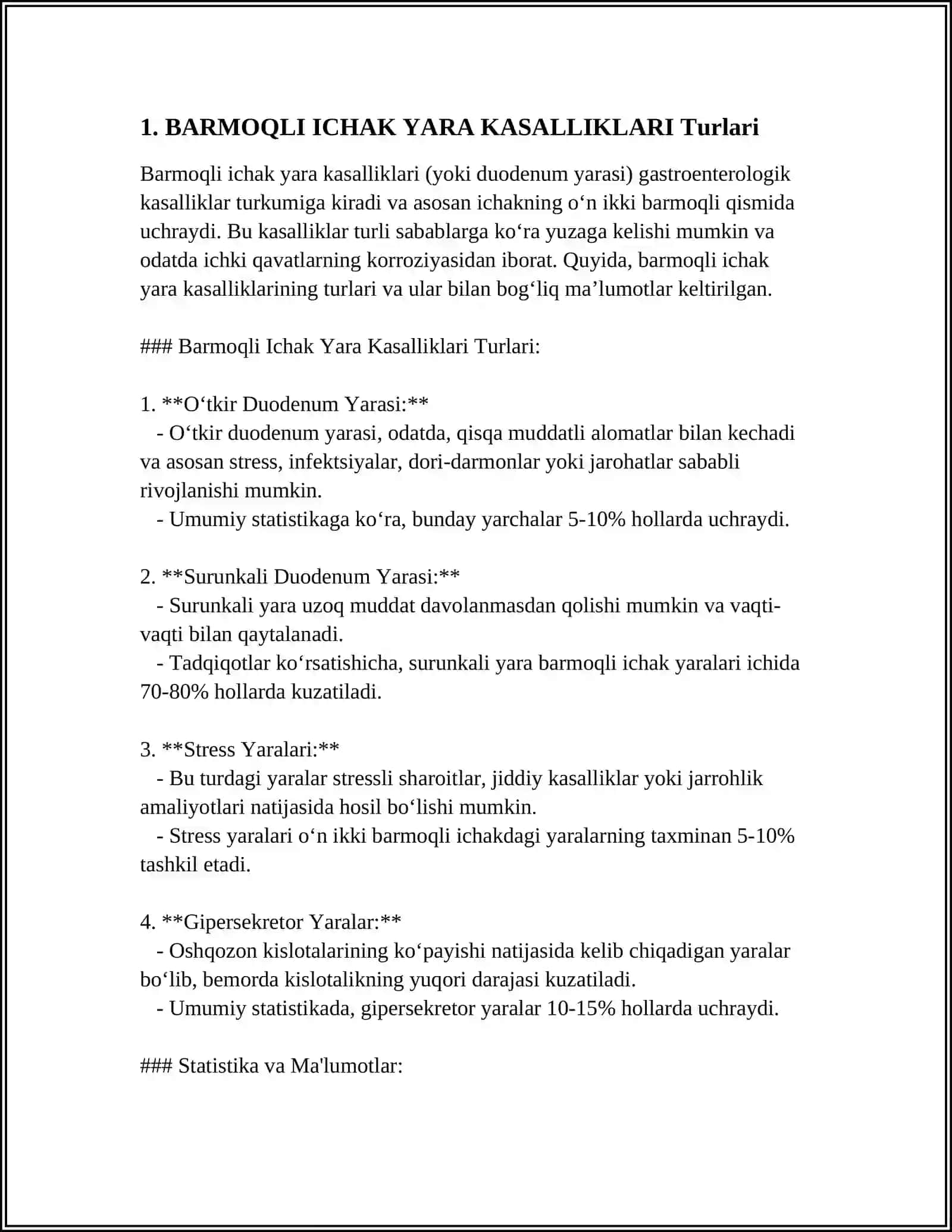 BARMOQLI ICHAK YARA KASALLIKLARI 3