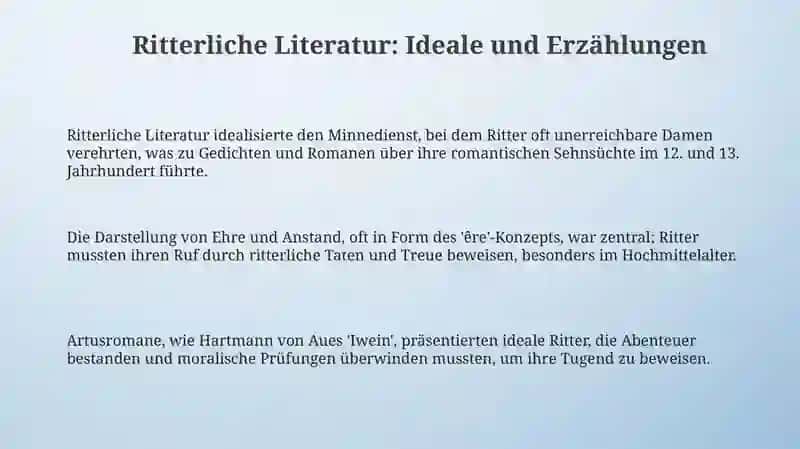 Ritterliteratur und höfische Dichtung des Mittelalters 3