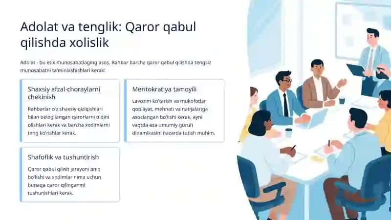 Rahbar va xodim o'rtasidagi munosabatlarda etika masalalari 3