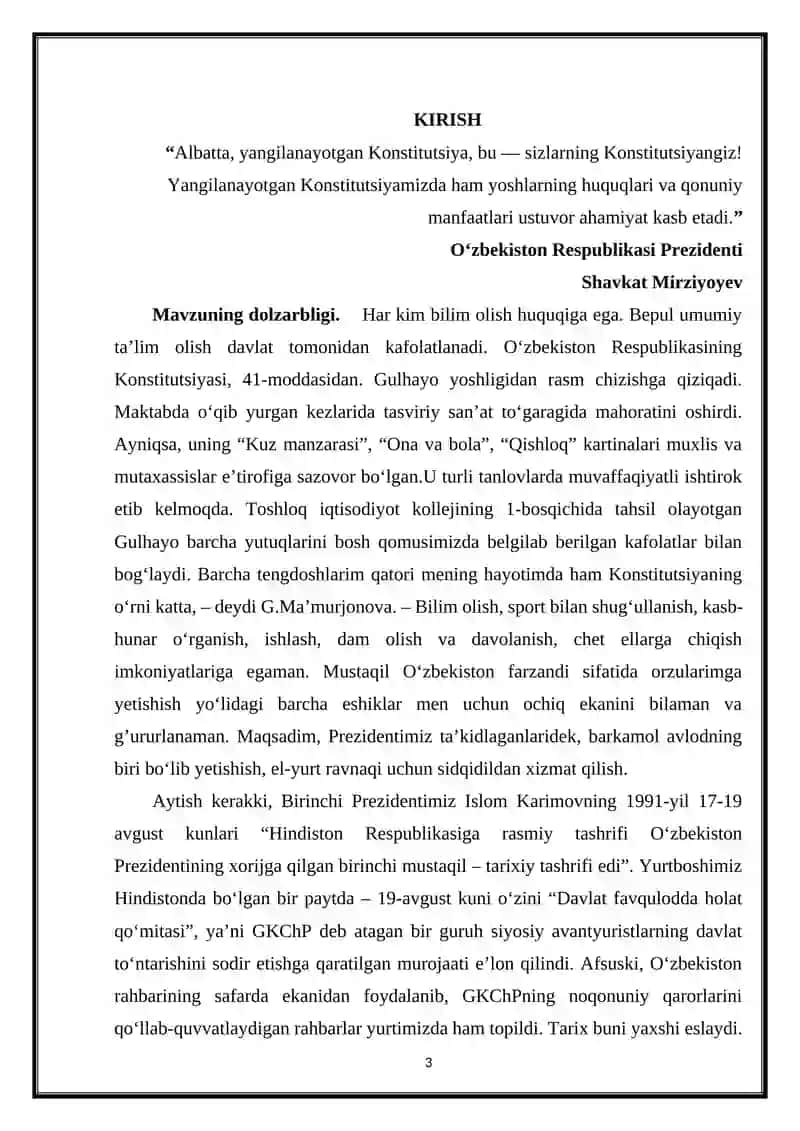 O‘zbekiston Respublikasi Konstitutsiyasi 3