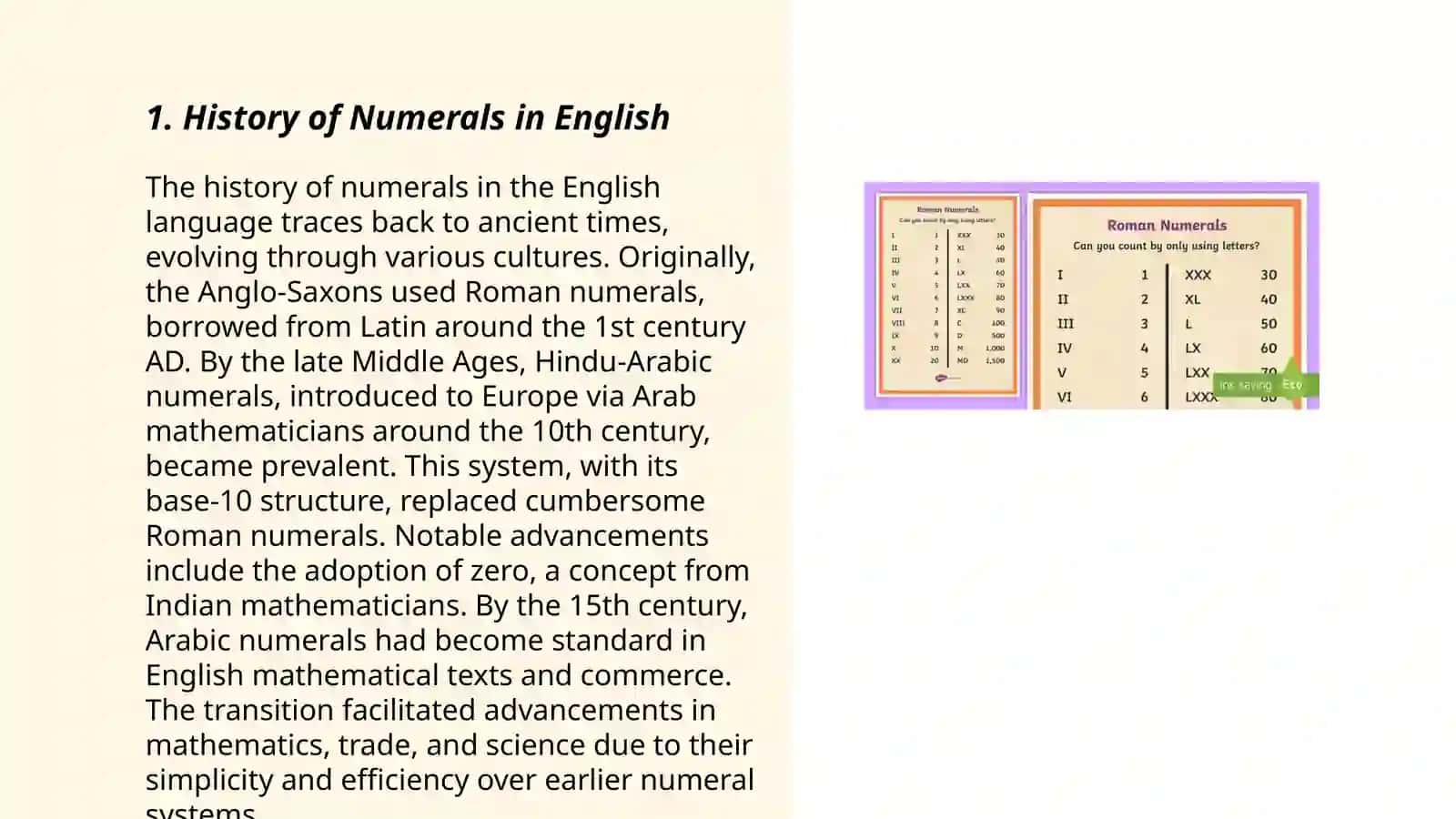 Numerals in English 3