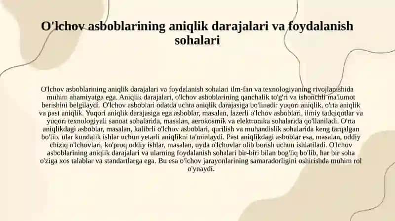 Kontrol o'lchov asboblari va ularning turlari 3