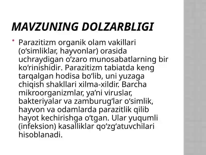 Kasallik qo`zg`atuvchi bir hujayralilar 3