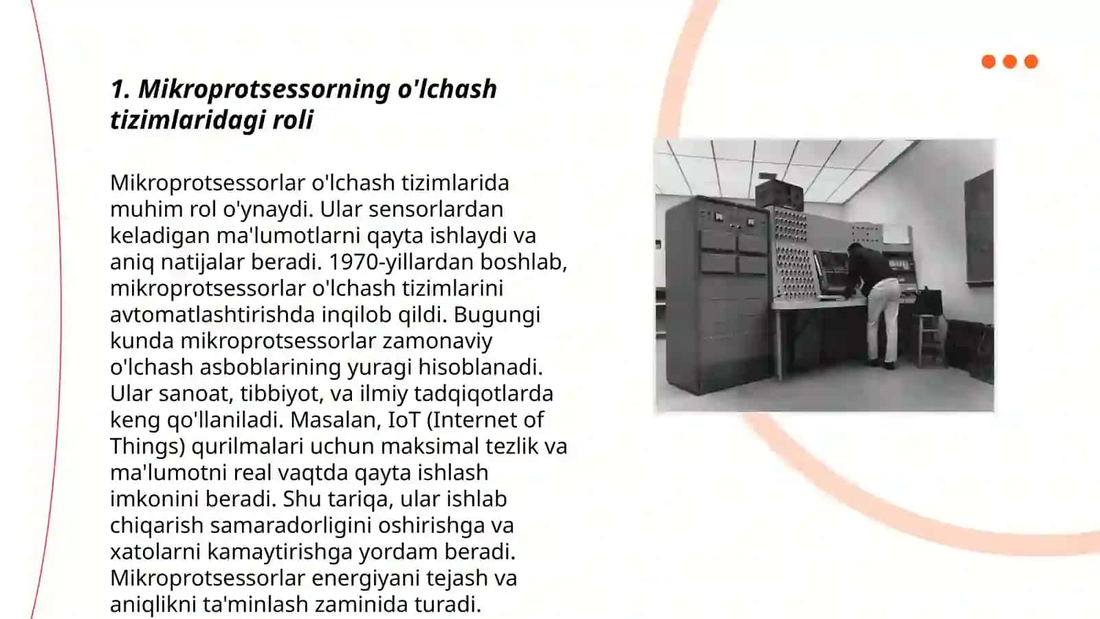 Mikroprosessor va raqamli hisoblash texnikasi vositalarining o‘lchash tizimlarida qo‘llanilishi 3