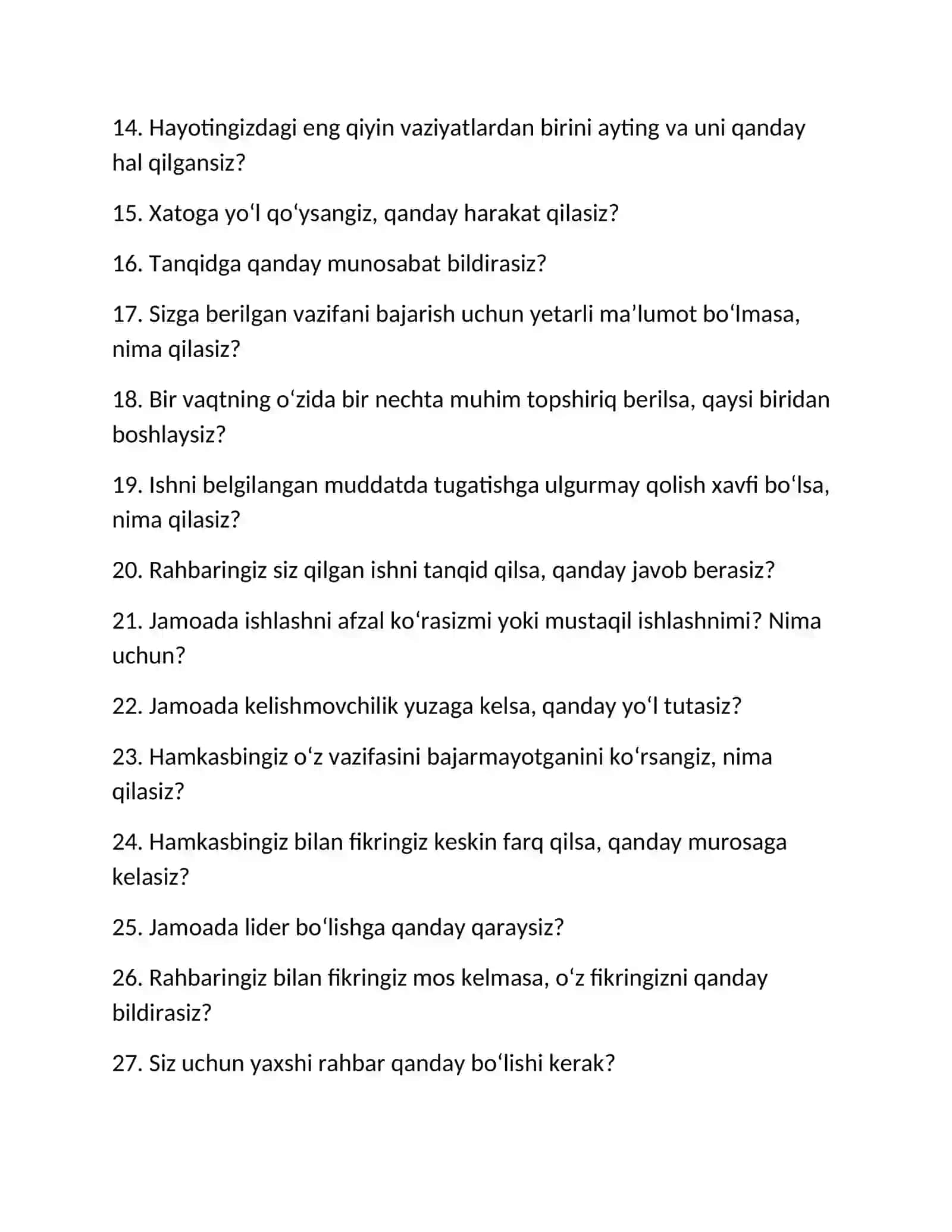Ishga Kirish Suhbati: 150 Savol + Ideal Javoblar + Professional Shablonlar 3