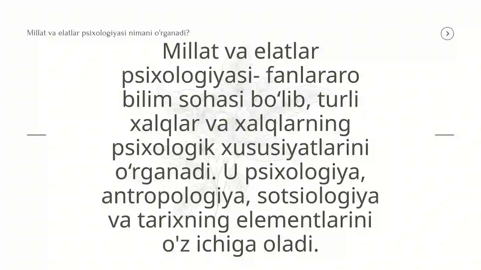 Millat va elatlar psixologiyasi 3