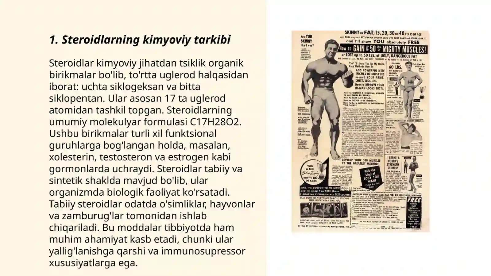 Steroidlar va ulari tibbiyotdagi qollanilishi 3