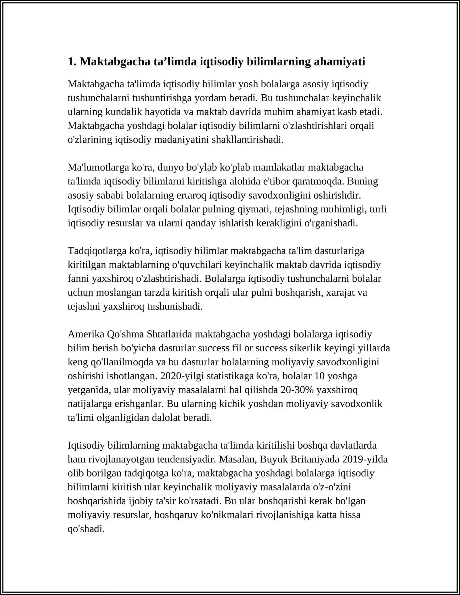 MAKTABGACHA TA’LIM TASHKILOTLARIDA IQTISODIY TARBIYA 3