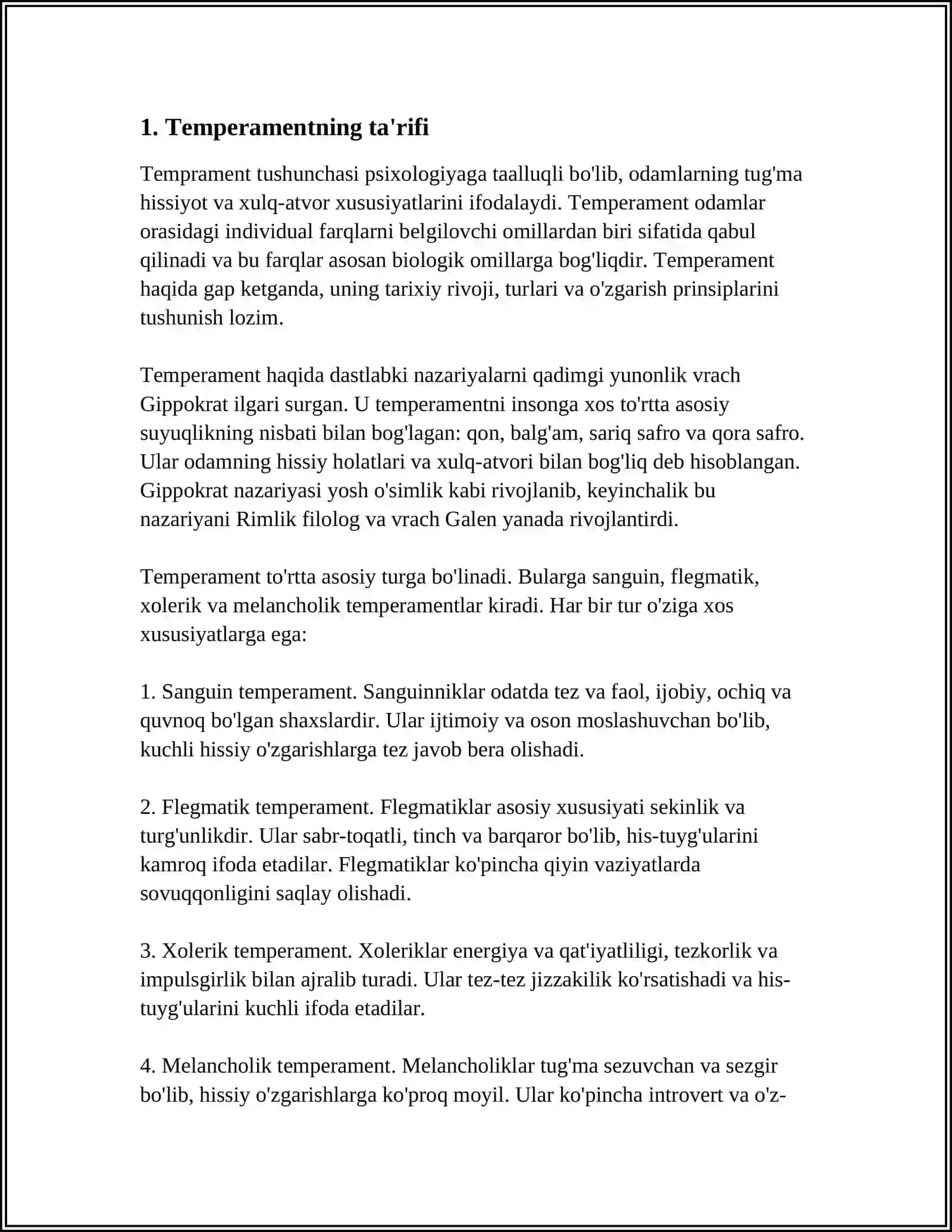 TEMPERAMANT VA UNING NAZARIYALARI 3