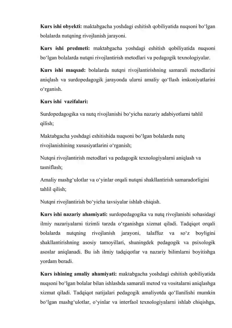 Maktabgacha surdopedagogikada nutq o'stirish metodlari 3