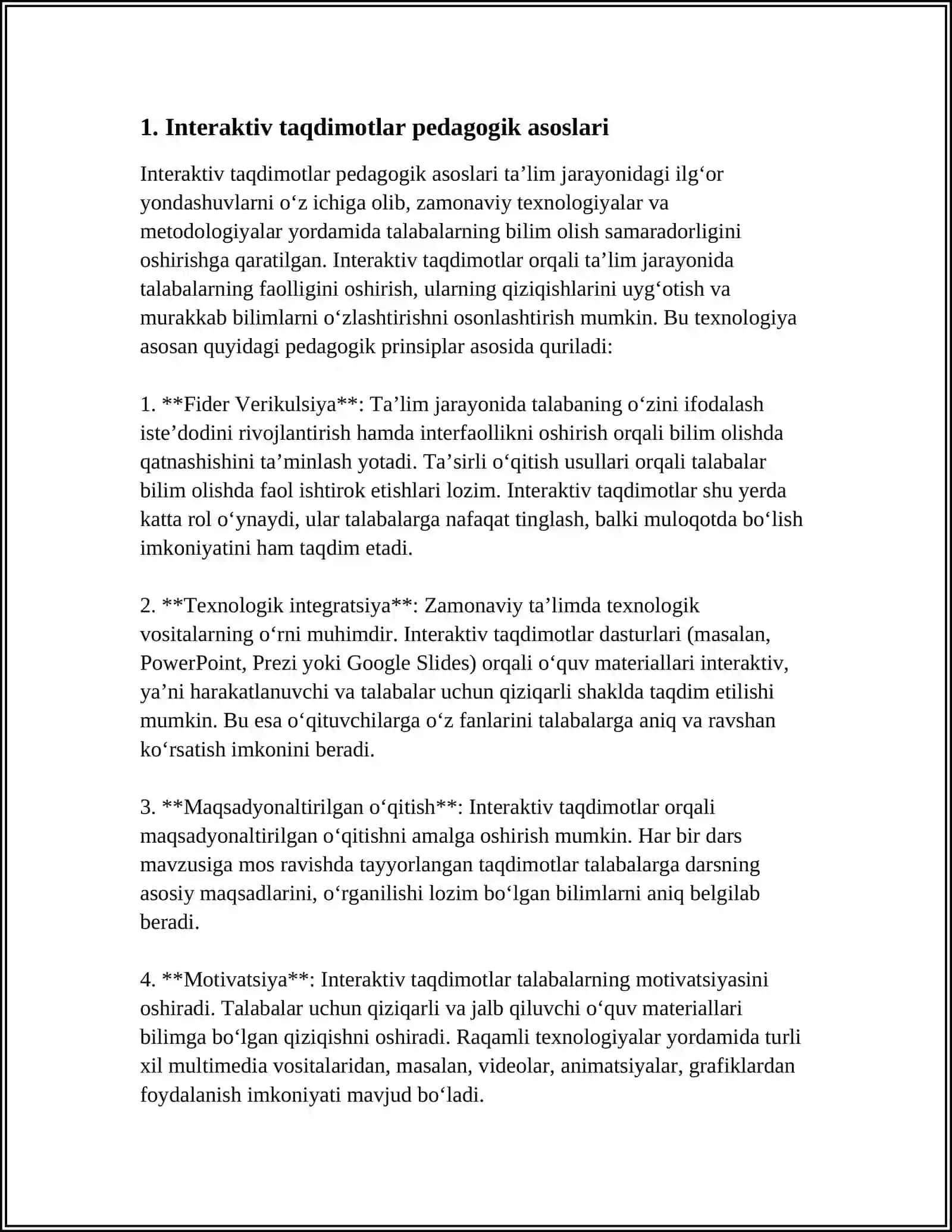 TA’LIMDA INTERAKTIV TAQDIMOTLAR TAYYORLASH 3