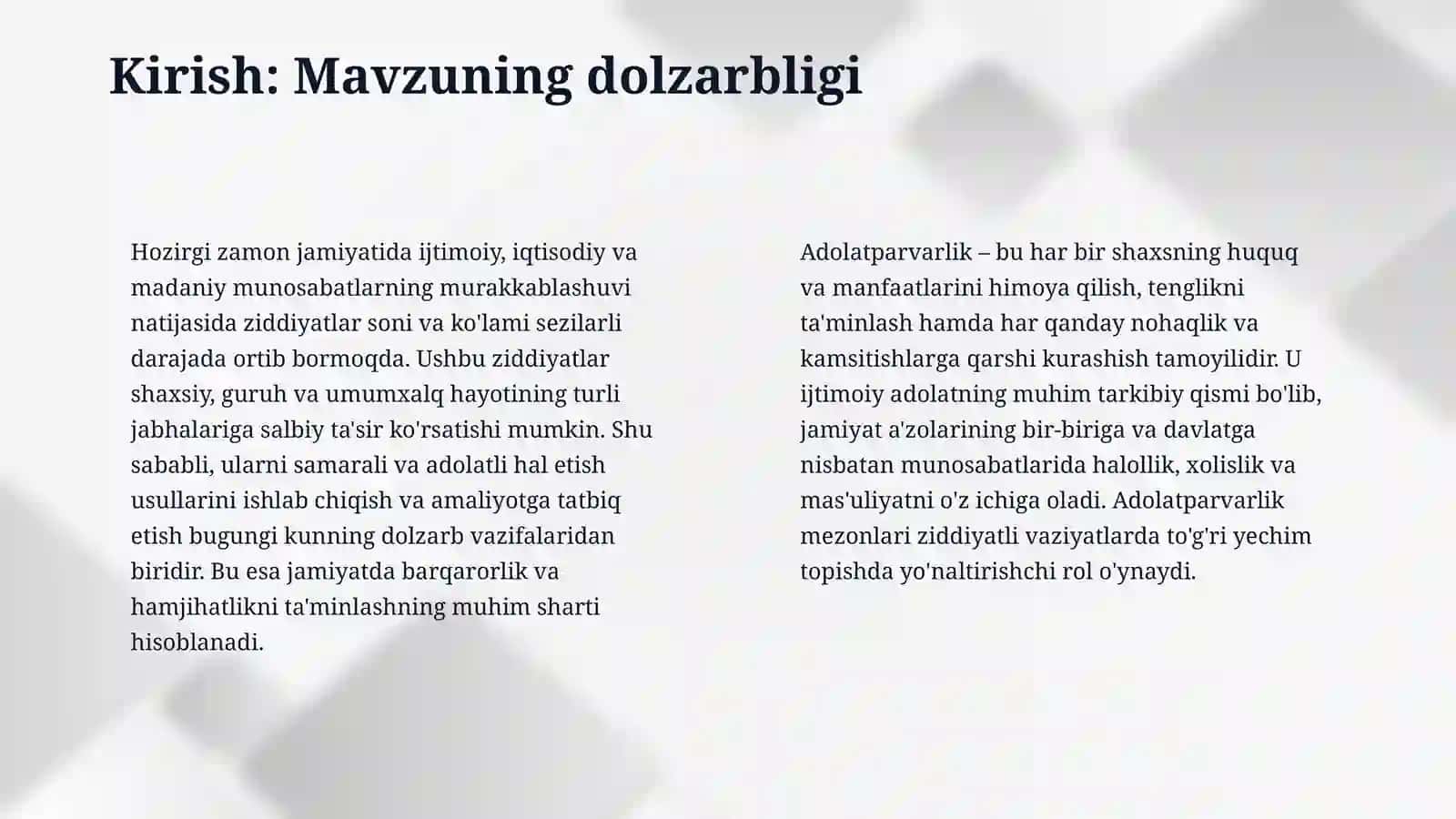 Ziddiyatlar еchimida adolatparvarlik mezonlari 3