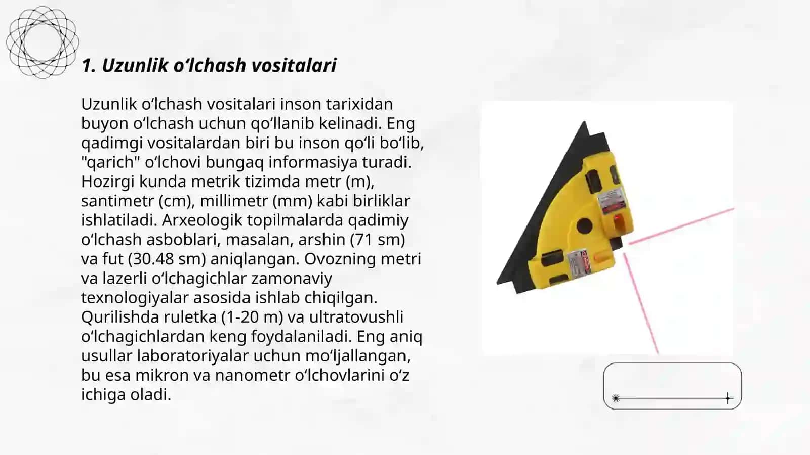 Uzunlik oʻlchash vositalari 3