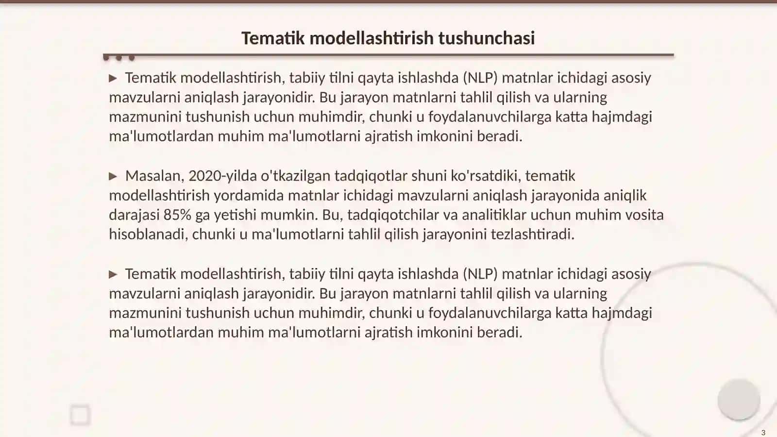 Tematik modellashtirish 3