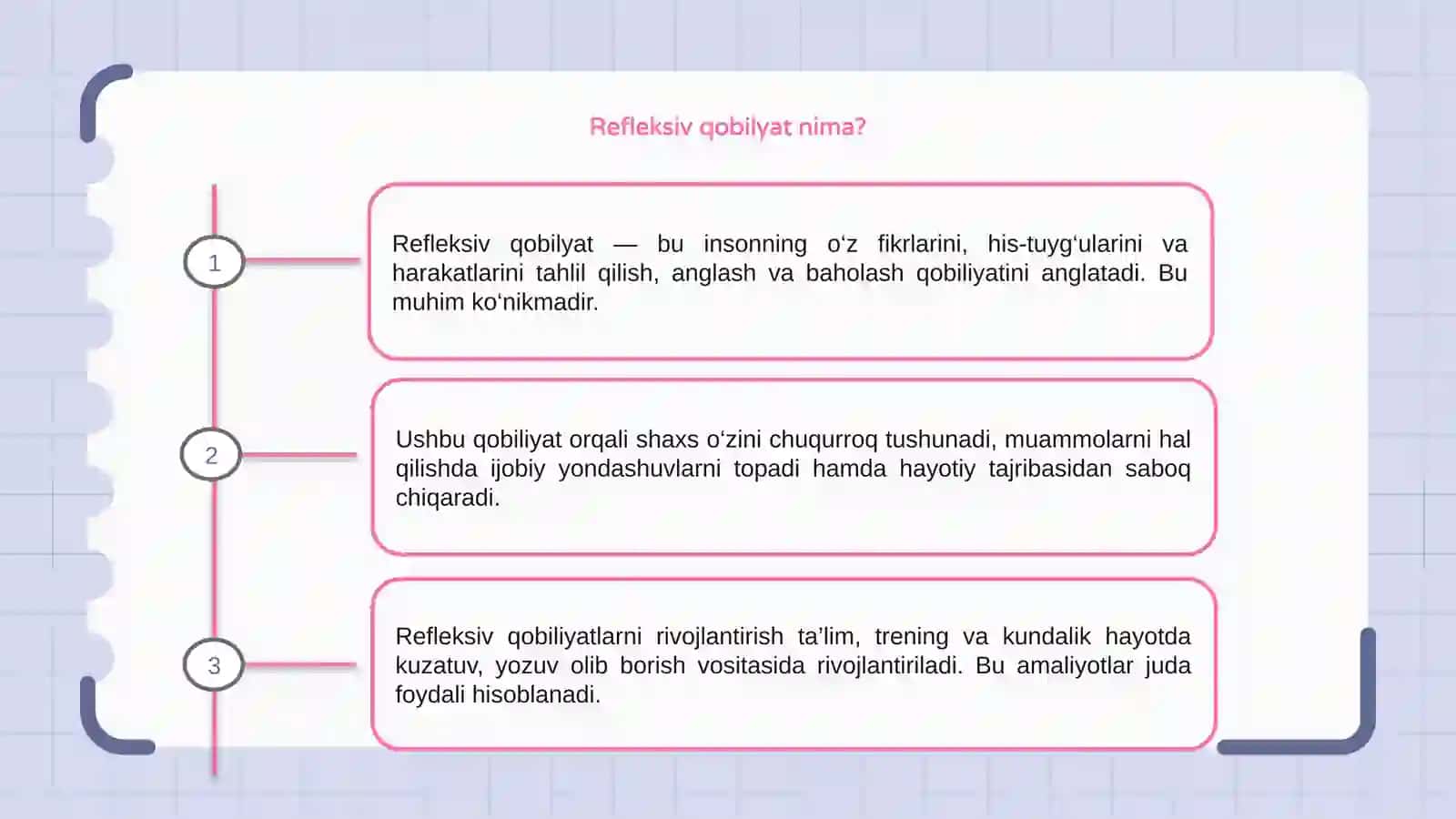 Refleksiv qobilyatlarni rivojlantirish 3