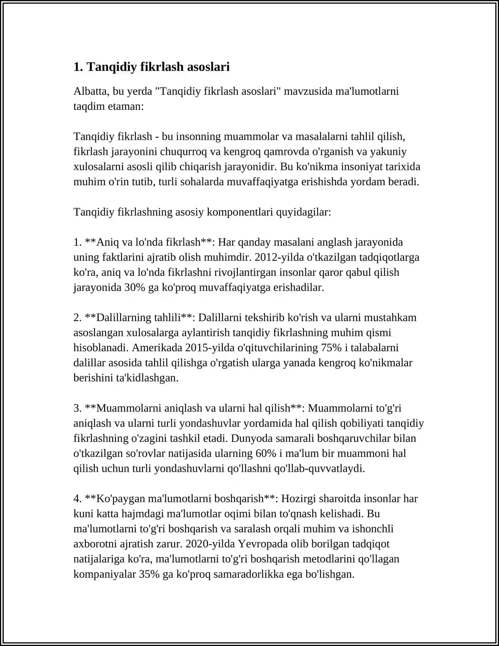 Tanqidiy fikrlar texnikasi 3