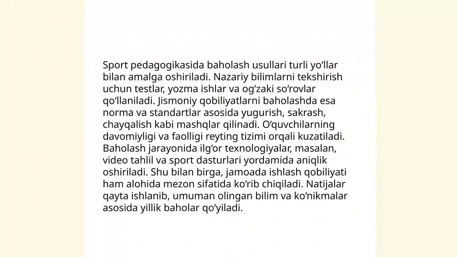 Sportda pedogogik baholsh 3