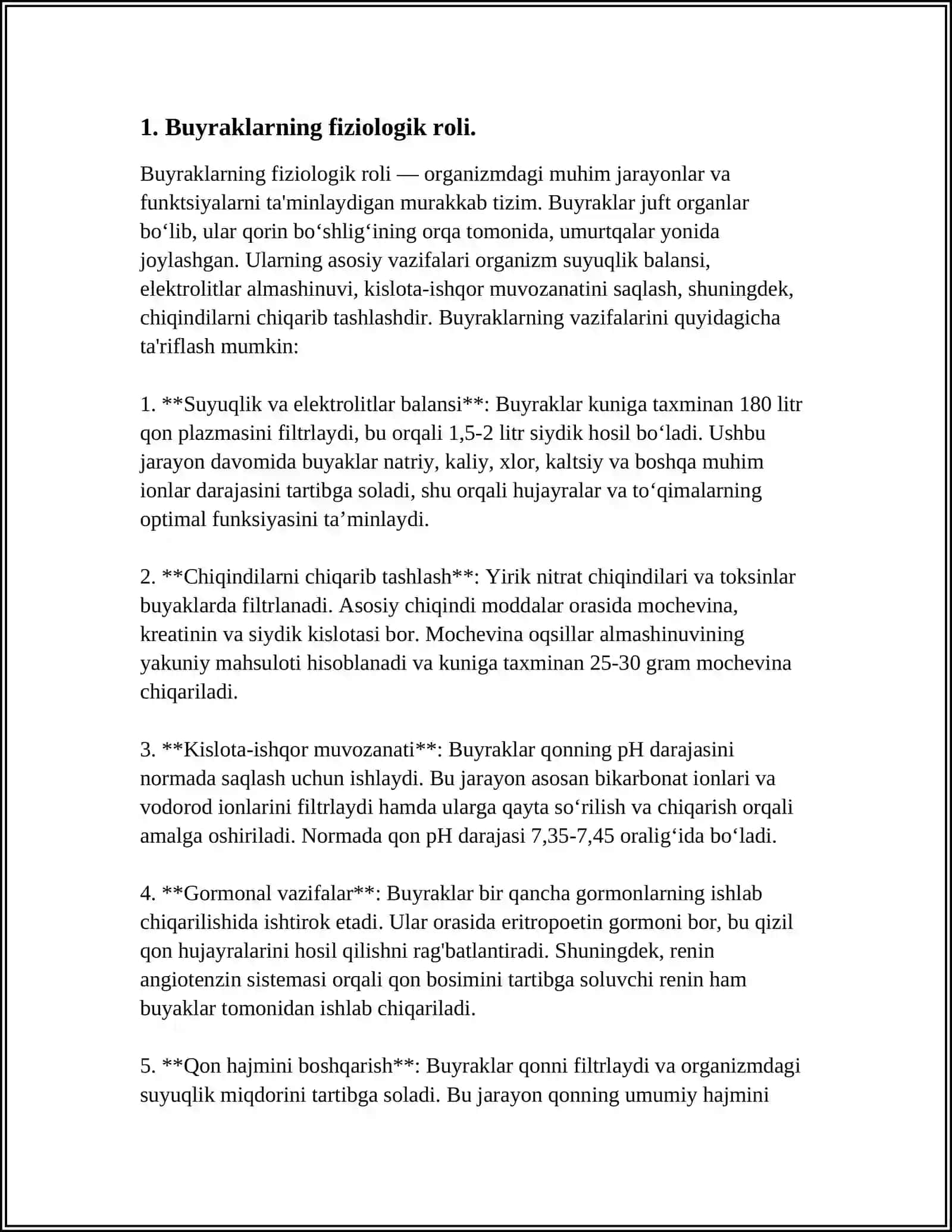 ARTERIAL BOSIMNING BOSHQARILUVIDA BUYRAKLARNING ROLI 3