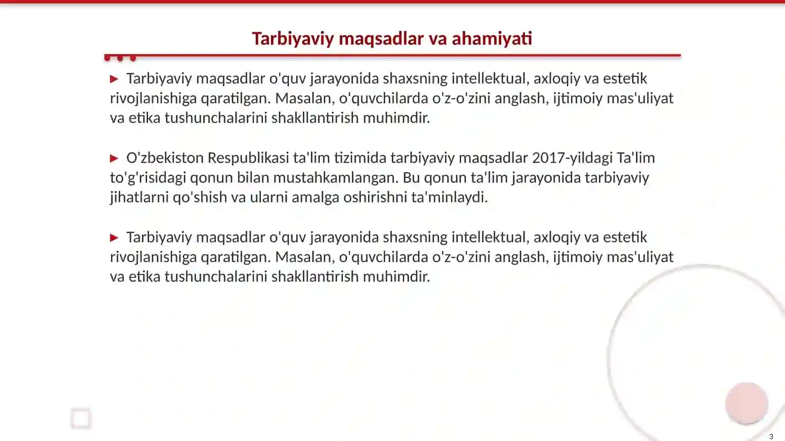Tarbiyaviy va vatanparvarlik maqsadlarini aniqlash 3