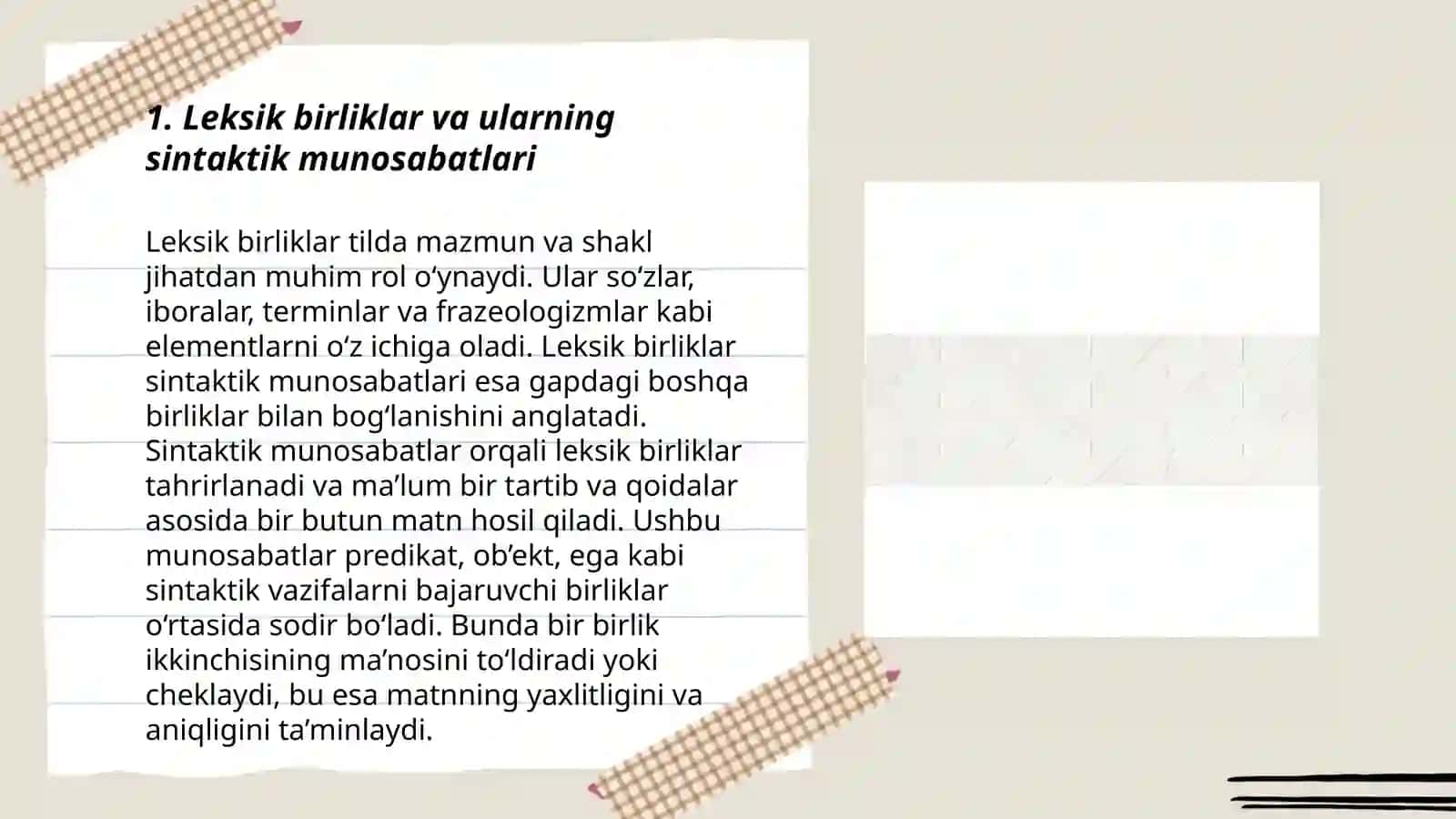 Leksik ma'noning sintagmatik munosabatlari 3