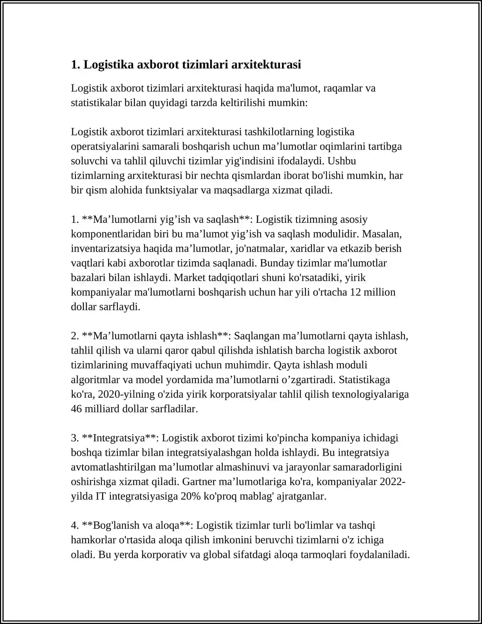 LOGISTIKA AXBOROT TIZIMLAR 3