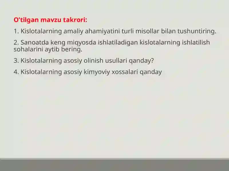 ENG MUHIMKISLOTALARNI ISHLATILISHI 3