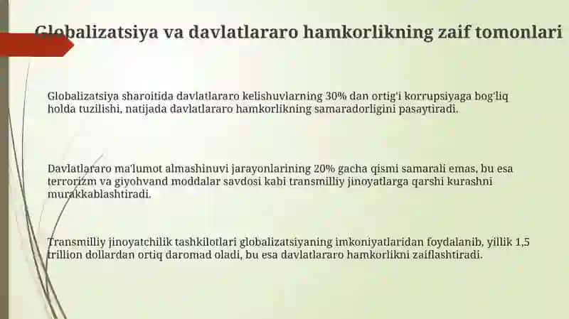 Globalizatsiyada Korruptsiya va Jinoyatchilik 3
