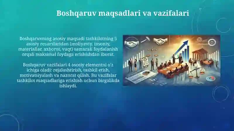 Menejerning maqsad va vazifalari 3