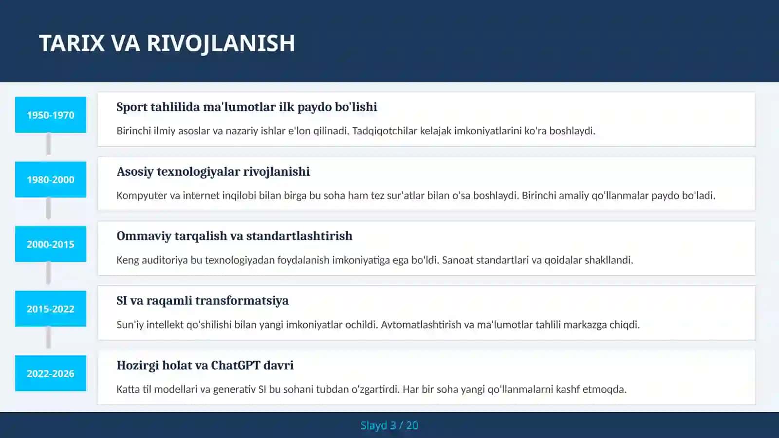 Sport Tahlilida Ma'lumotlar 3