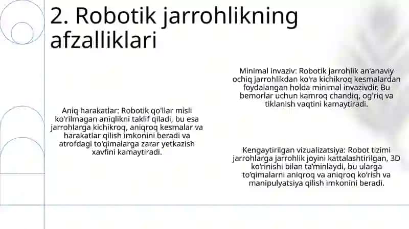 Robotlashtirilgan Xirurgiya Amaliyoti 3