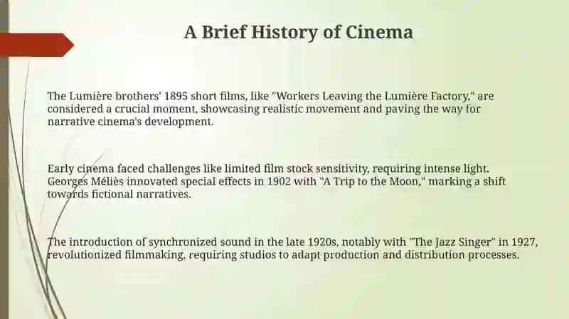 Presentation on Movies and Cinema 3