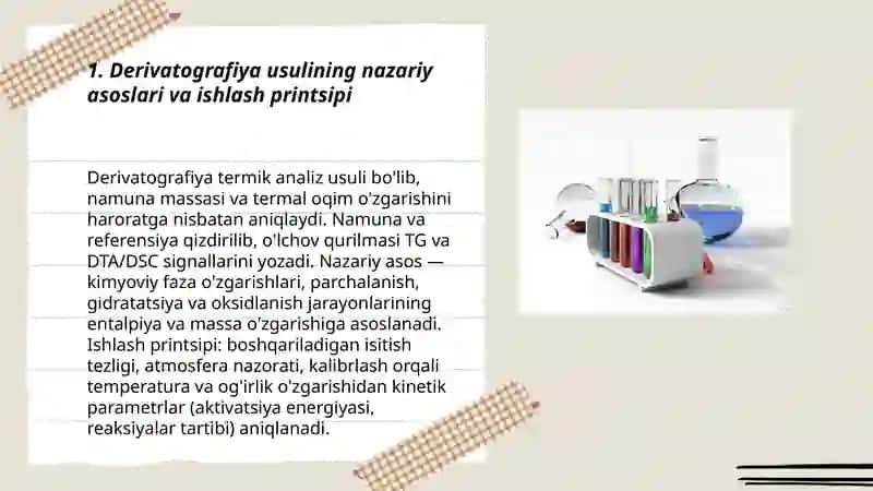Derivatografiya usulida moddalarni taxlil qilish 3