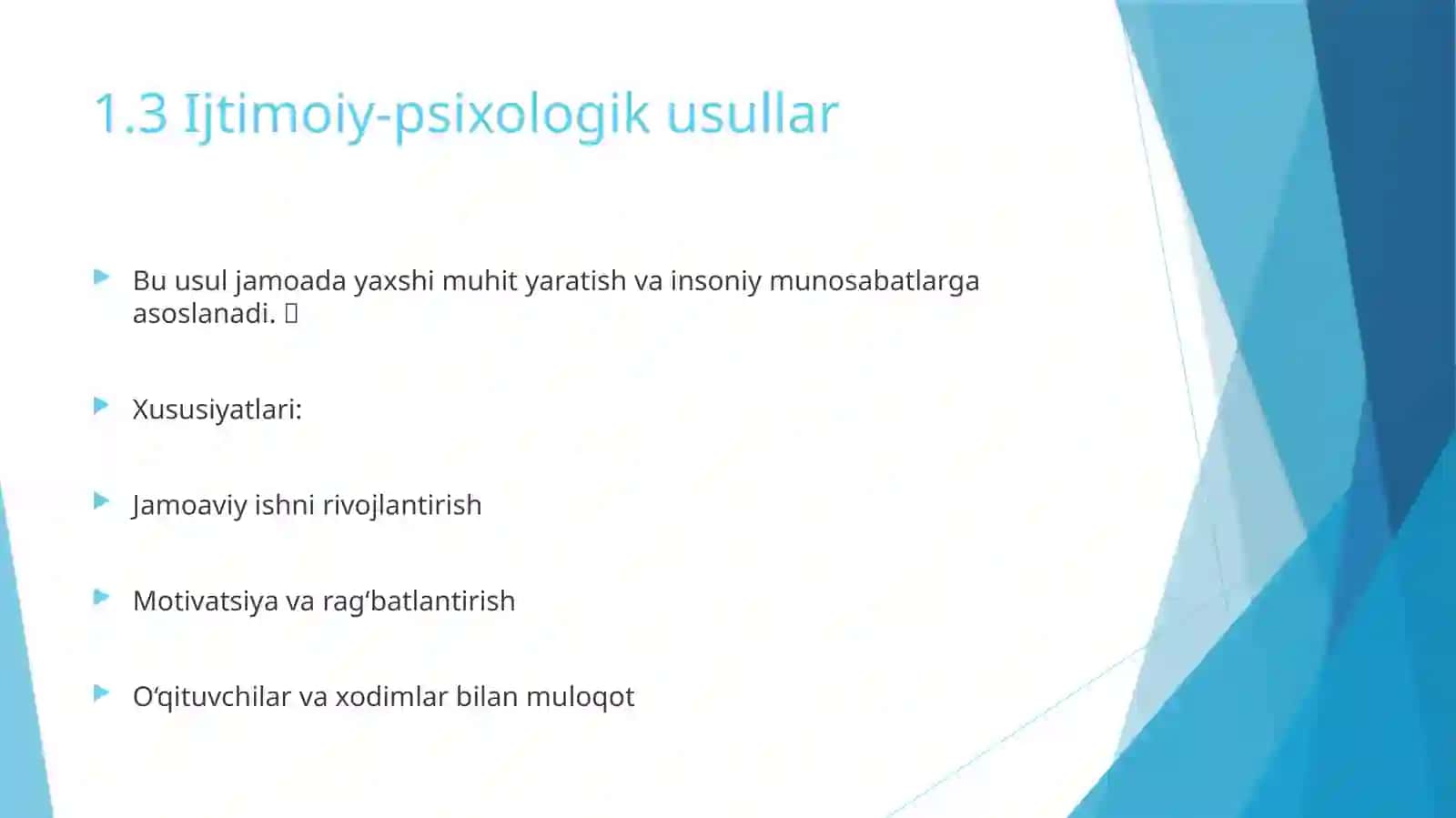 Ma’muriy (tashkiliy-buyruq) usullar 3
