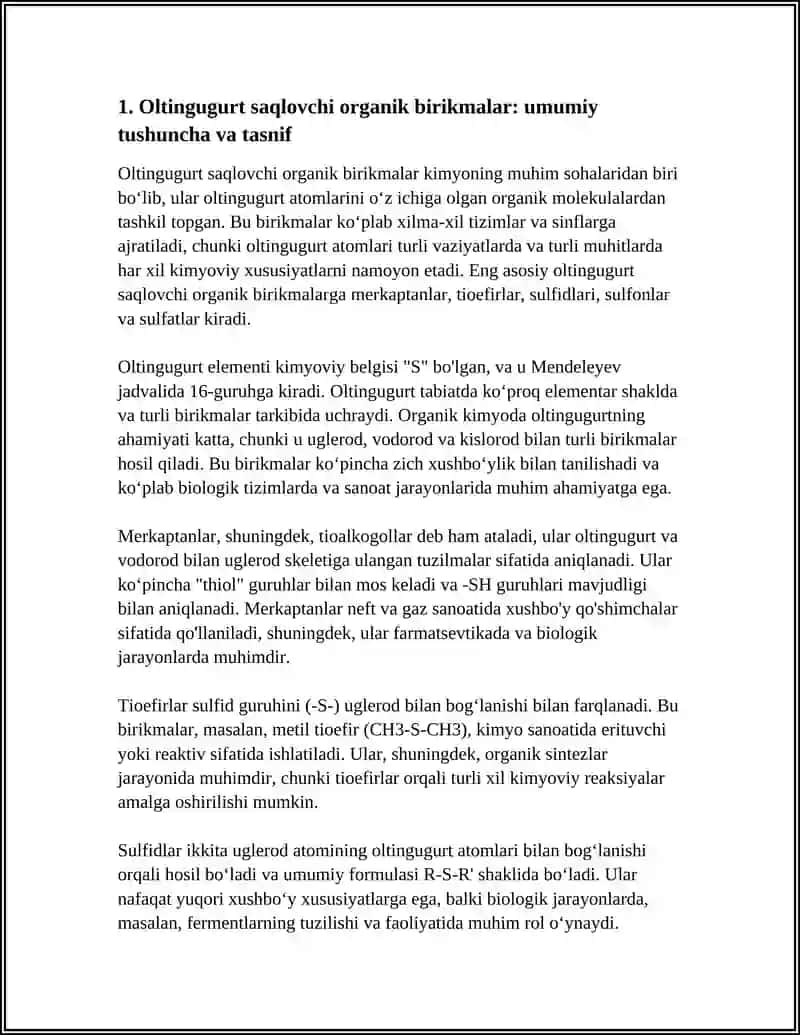 OLTINGUGURT SAQLOVCHI ORGANIK BIRIKMALAR 3