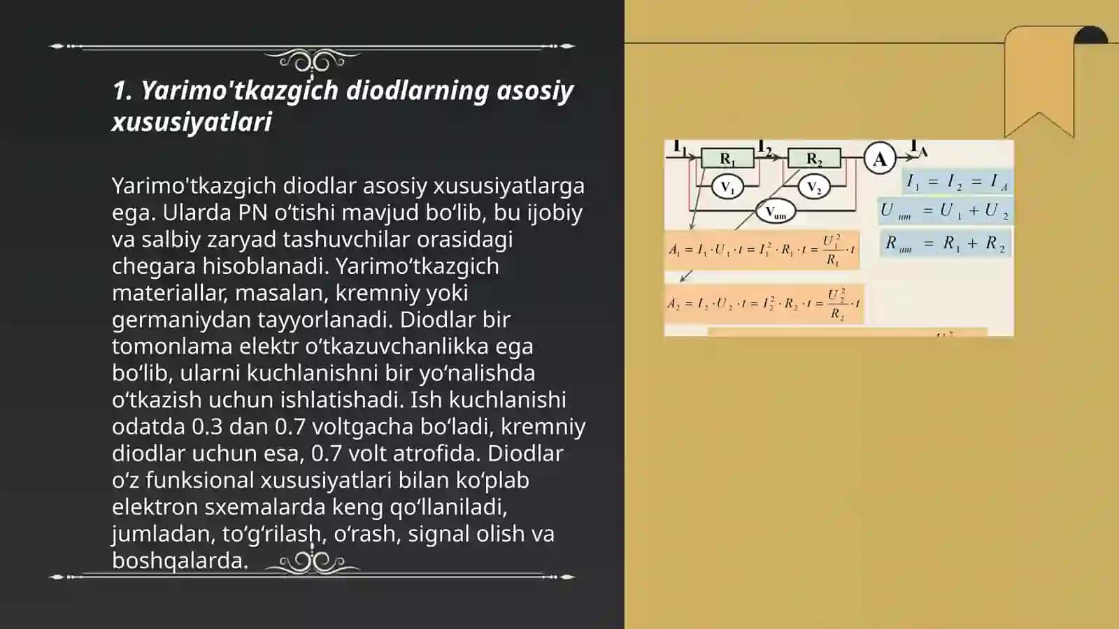 Yarim O‘tkazgich Diodlarning Ekvivalent Sxemalari 3