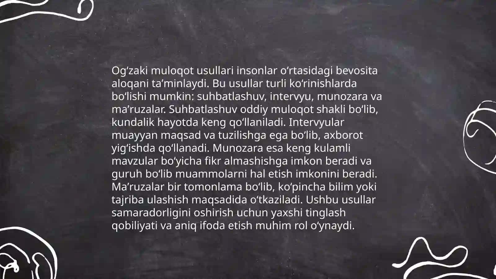 Ogʻzaki muloqot usullari 3