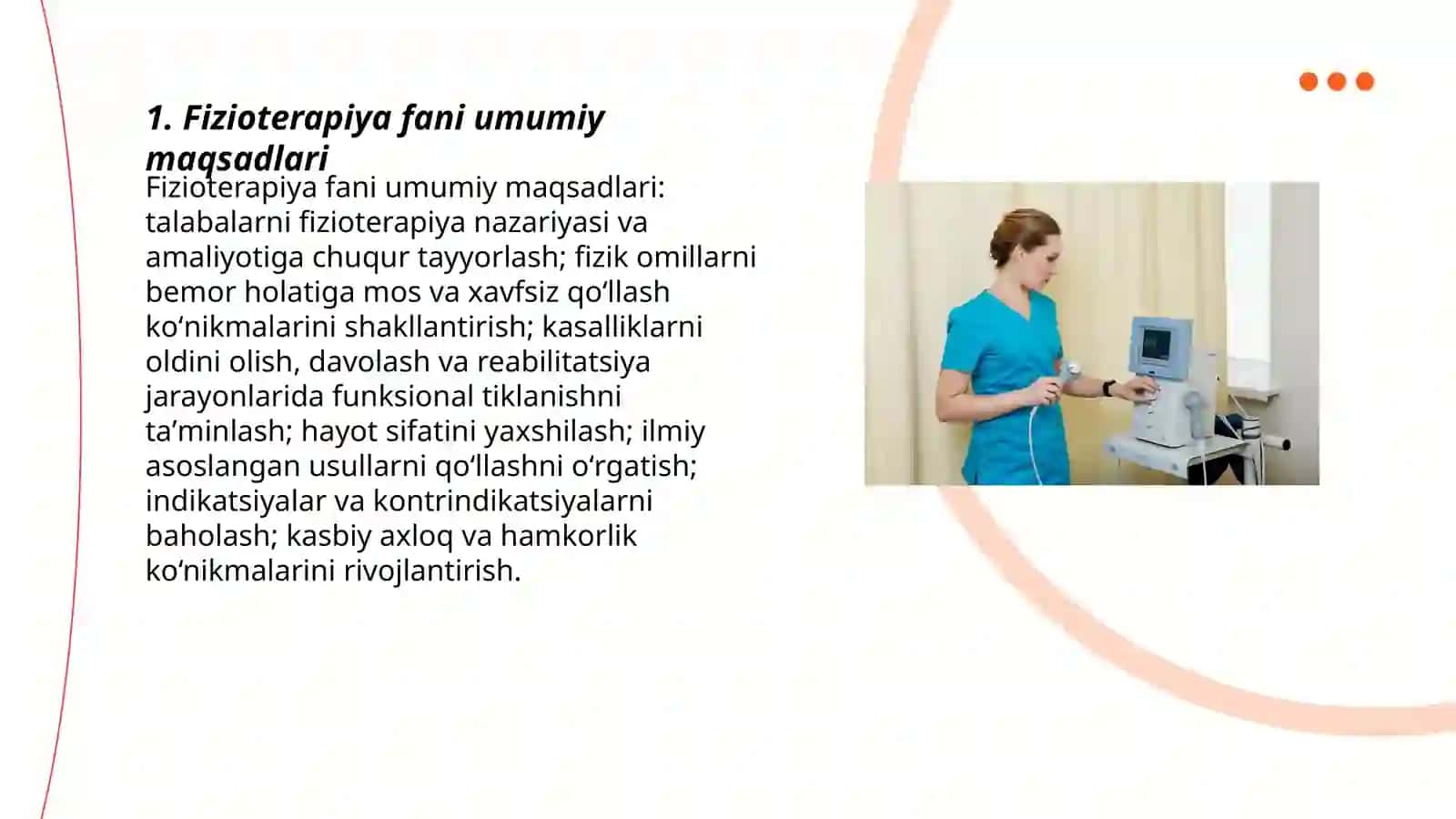 Fizioterapiya fani maqsadlari va vazifalari 3