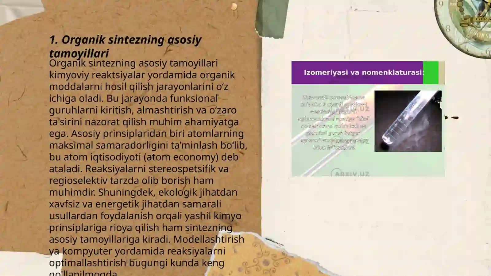Organik sintez taraqiyoti 3