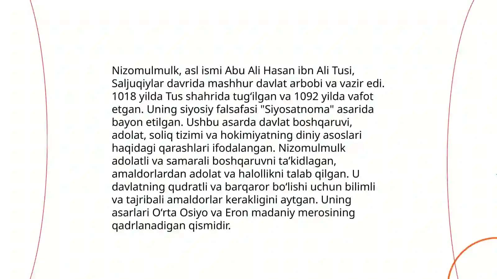 Nizomulmulk "Siyosatnona" asaridagi hikoyalar tahlili 3