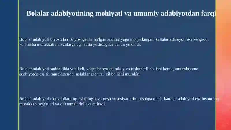 Bolalar adabiyoti 3