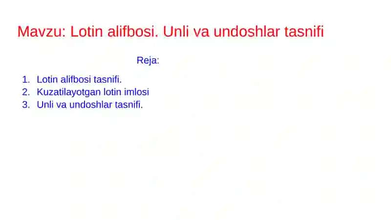 Lotin alifbosi 3