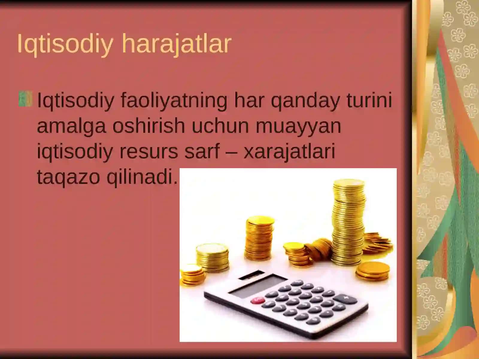 Iqtisodiy harajatlar va foyda 3