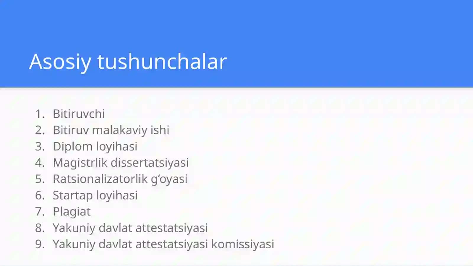 Yakuniy Davlat Attestatsiyasi 3
