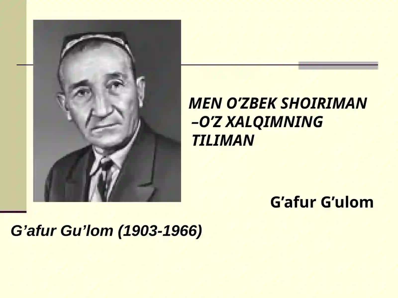 G'afurG'ulomijodimunaqqidlarnigohida 3