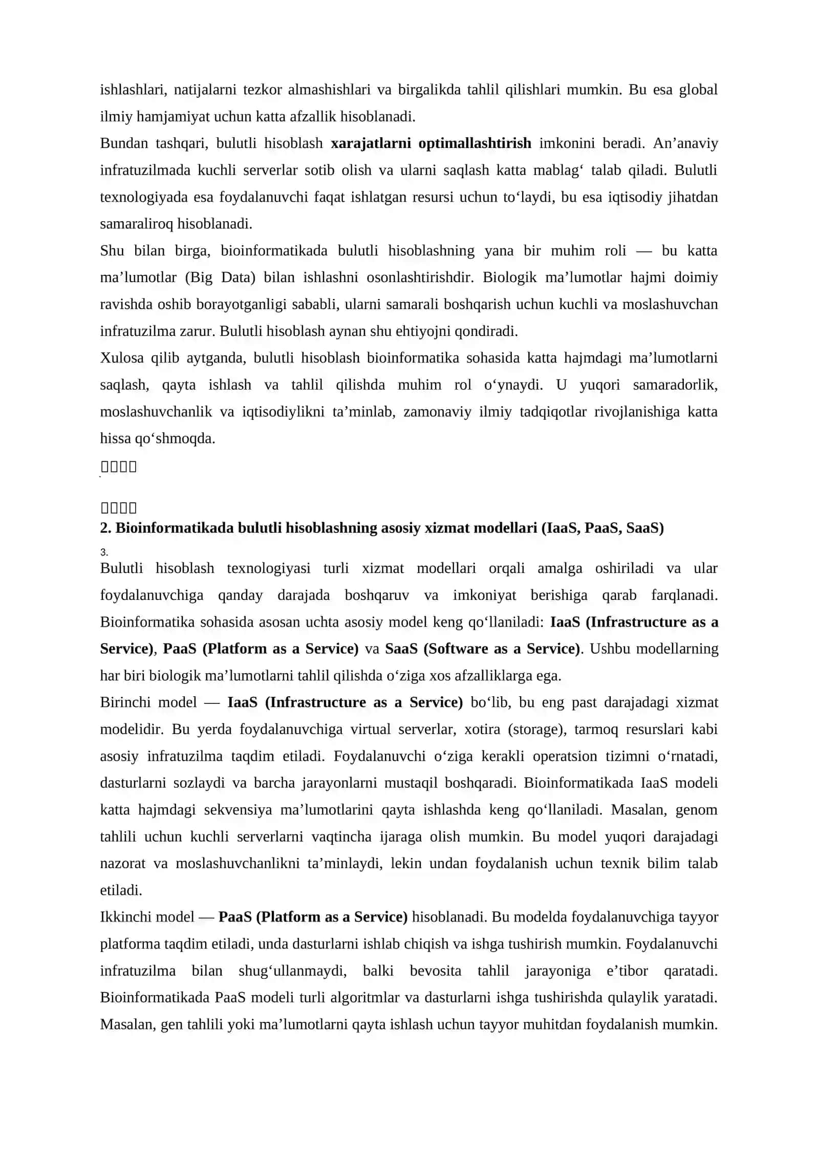 Bioinformatikada bulutli hisoblash (Cloud Computing) 3