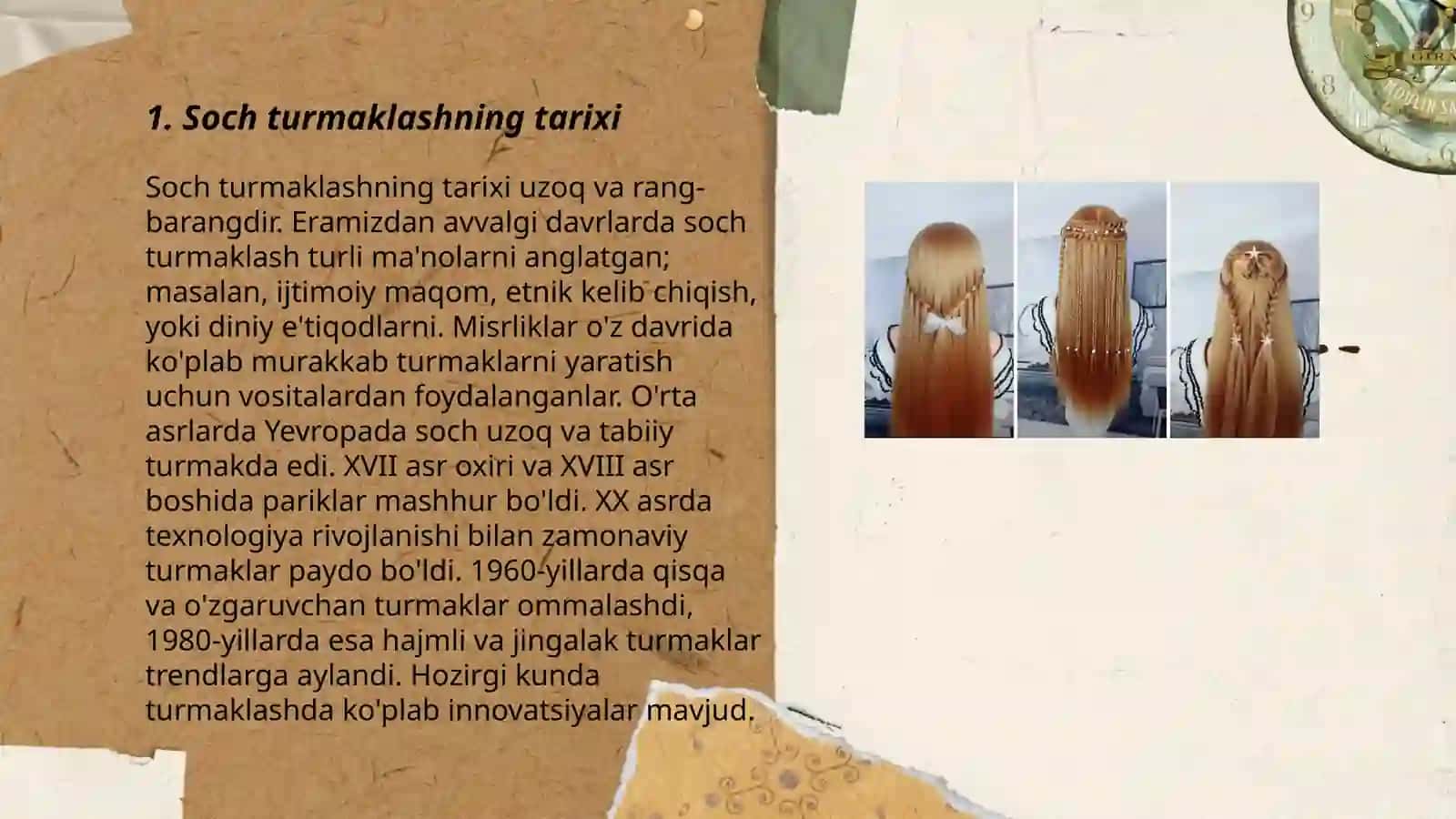 Soch turmaklash va uni parvarish qilish 3