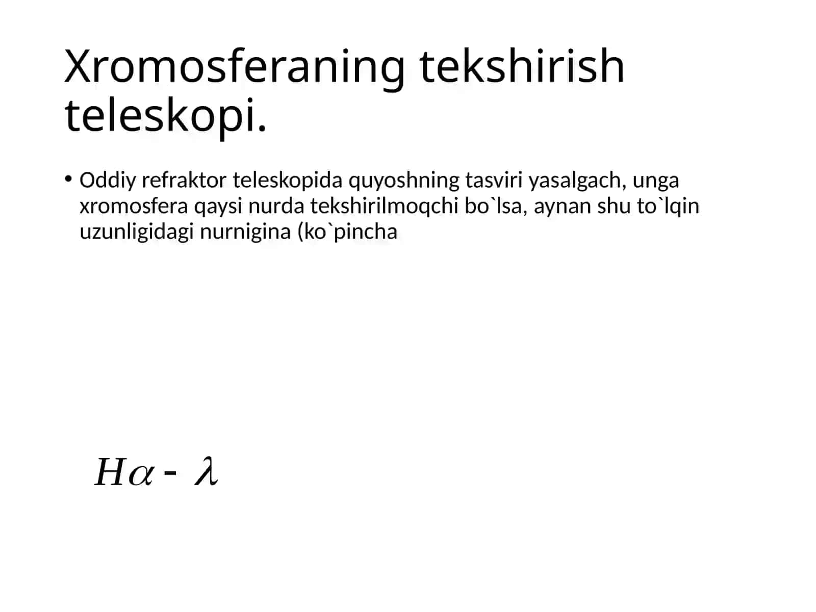 Quyosh xromosferasini o`rganish 3